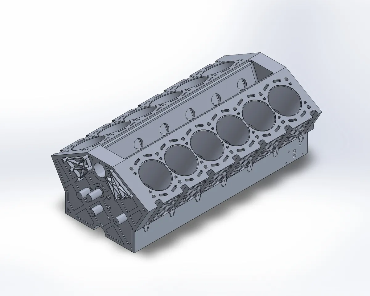 V-12 Engine: engine block